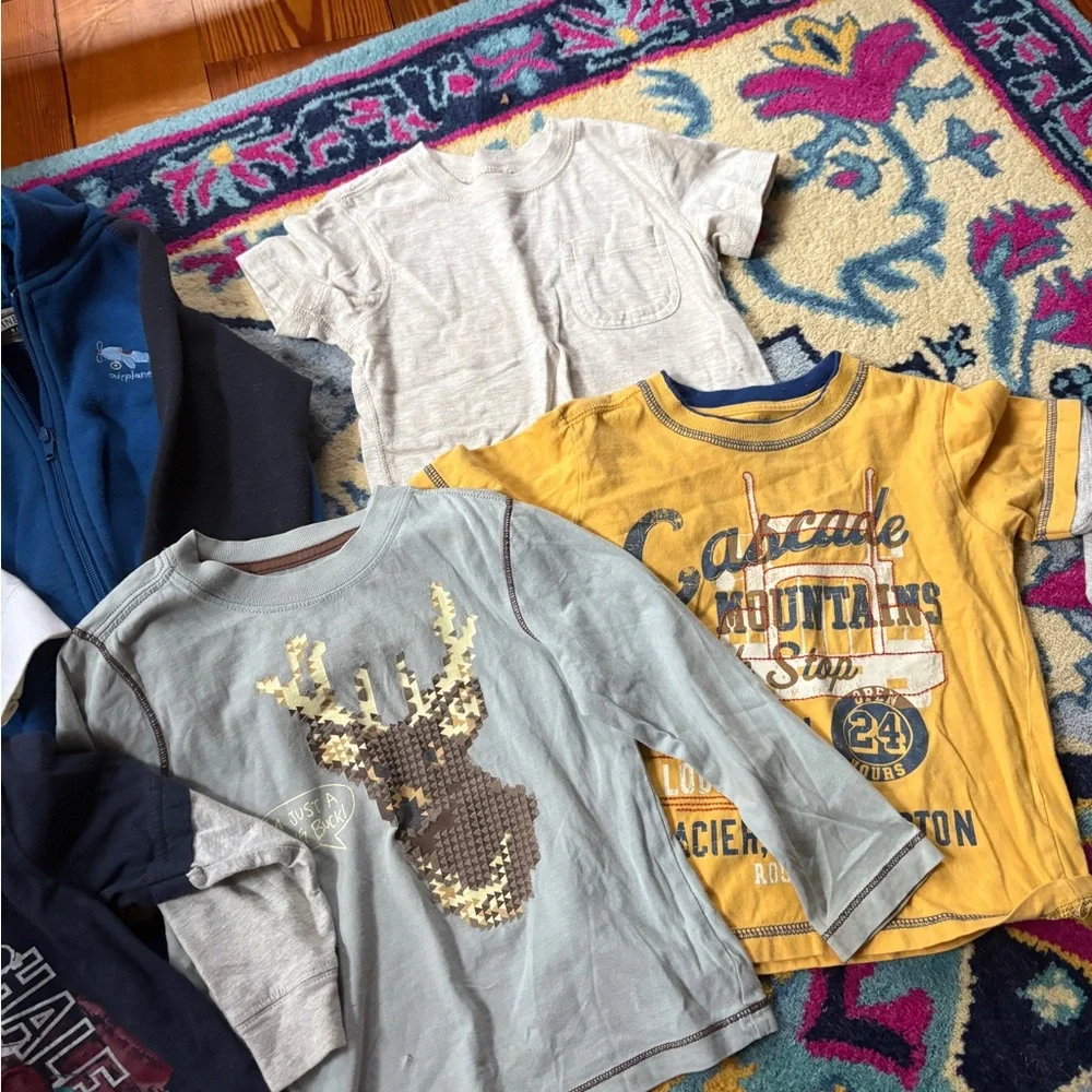 OshKosh B'gosh Boys' Long-Sleeve Tops shirts zip up hoodie bundle lot Old Navy